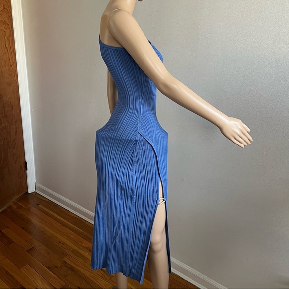 CULT GAIA Gracie One-shoulder Knit Dress In Blue Size XS - Picture 12 of 13